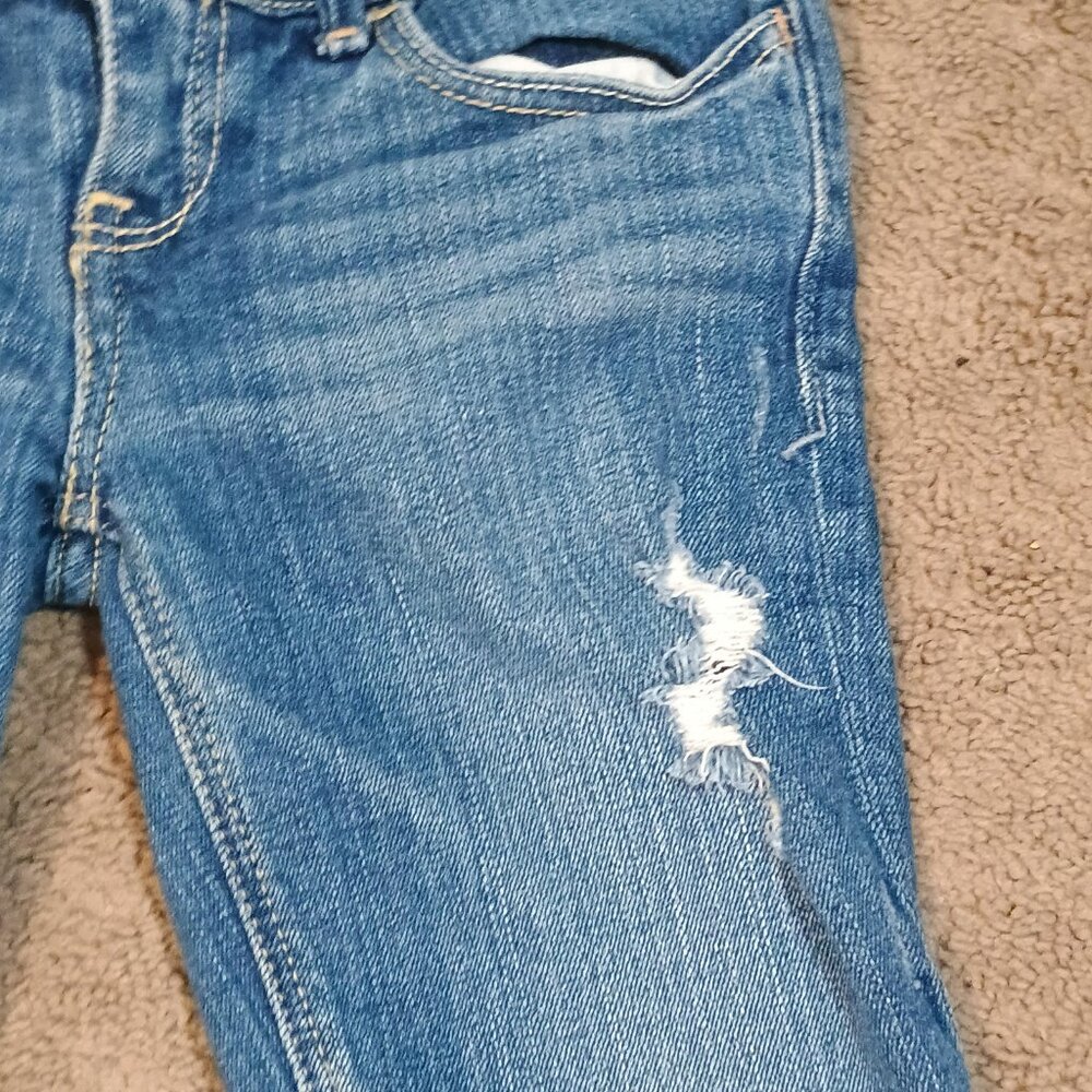 Abercrombie Kids/Distressed Shorts/Girls 10/Medium Blue/Raw Frayed Hem Denim** - Picture 5 of 6